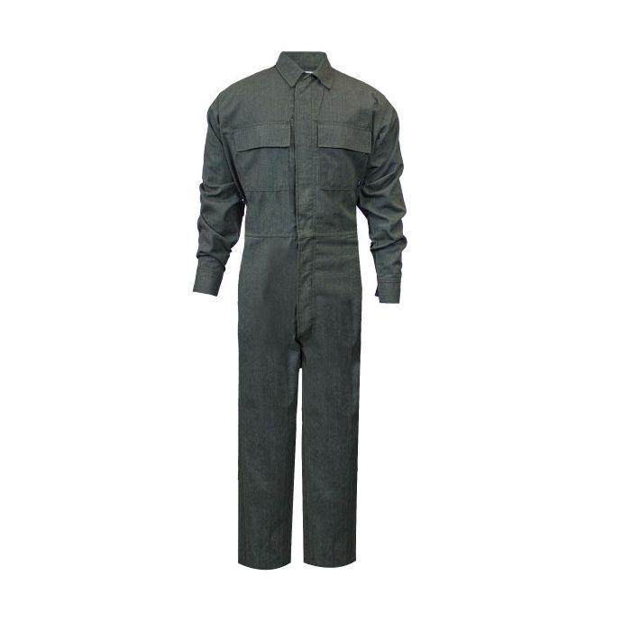 Coveralls - Fire (FR) and Arc Flash Resistant, Two Chest Pockets, Anti-Static, Moisture-Wicking OPF Blend Twill Fabric - National Safety Apparel