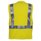 Hi-Vis Safety Road Vest - Fire (FR) and Arc Flash Resistant, Silver FR Solid Reflective Trim, Four Pockets, Type R Class 2 - National Safety Apparel