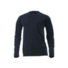 Long Sleeve T-Shirt - Fire (FR) and Arc Flash Resistant, Ribbed Collar, Lightweight Moisture-Wicking - Navy