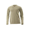 Long Sleeve T-Shirt - Fire (FR) and Arc Flash Resistant, Ribbed Collar, Lightweight Moisture-Wicking - Desert Sand