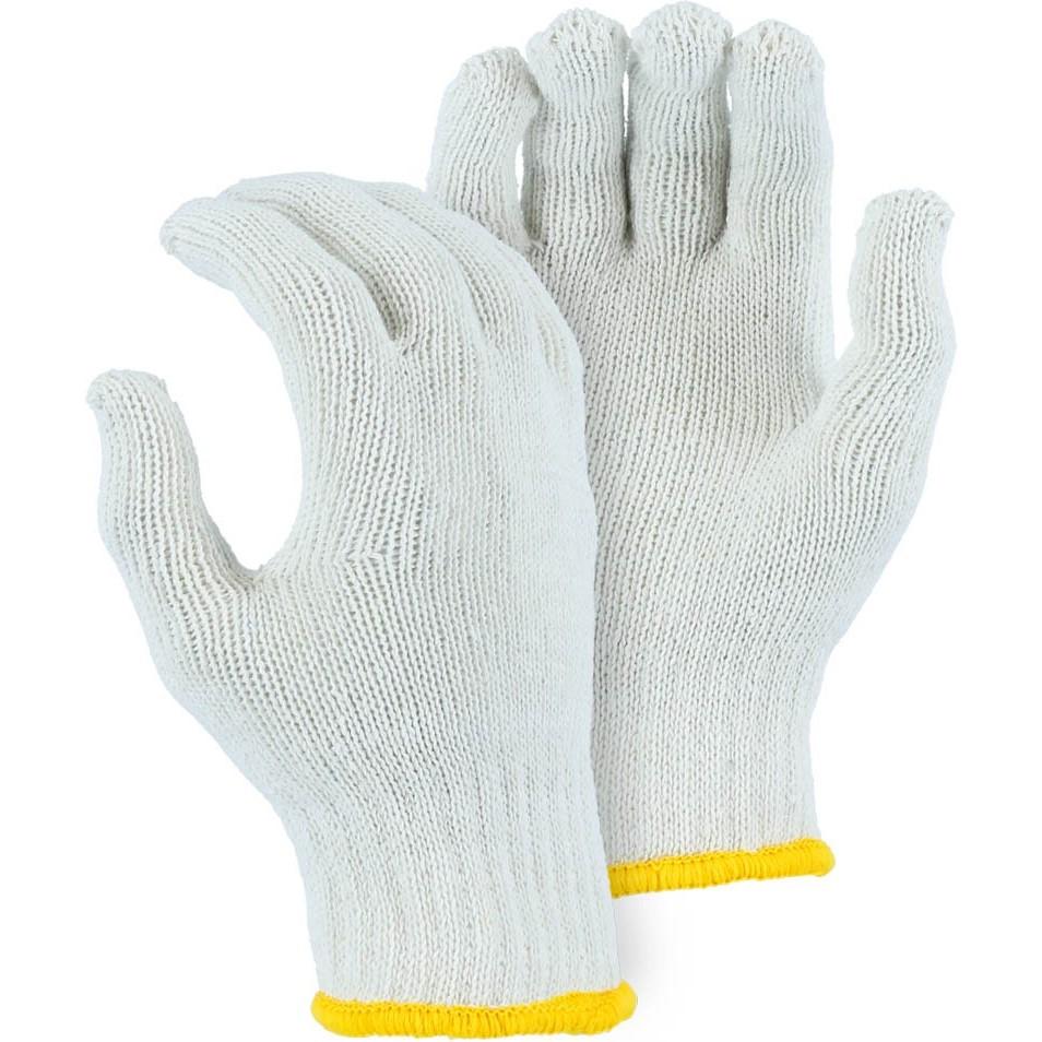 Heavyweight Cotton and Polyester Blend String Knit Glove - Bleached White (300 Pairs)