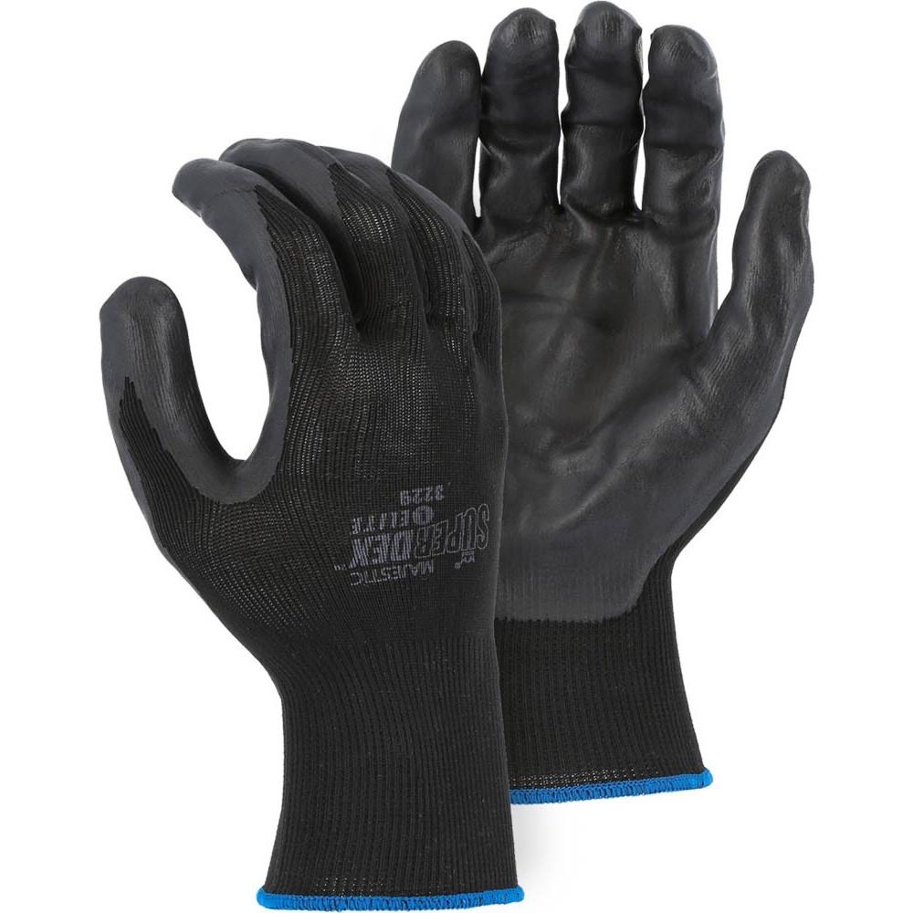 Heavyweight Foam Nitrile Palm Dipped Nylon Glove (PK 12 Pairs) - Majestic