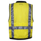 Hi-Vis Construction Survey Vest - FR Silver Segmented Reflective Trim, Snap Front, Survey Pocket, Type R Class 2 - National Safety Apparel