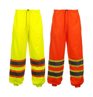 Hi-Vis Mesh Pants (PK 5 Pairs) - Class E, 2-Tone Reflective Striping