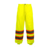 Hi-Vis Mesh Pants (PK 5 Pairs) - Class E, 2-Tone Reflective Striping - Hi Vis Lime