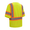 Hi-Vis Mesh Safety Vest (PK 5 Vests) - Class 3 Type R, Zip Front - Hi Vis Lime