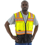 Hi Vis Mesh Vest (PK 5 Vests) - ANSI 2, Chainsaw, Zipper