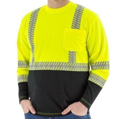 High Visibility Birdseye Mesh Short or Long Sleeve Shirts with Reflective Chainsaw Striping (PK 12 Shirts)