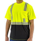 High Visibility Birdseye Mesh Short or Long Sleeve Shirts with Reflective Chainsaw Striping (PK 12 Shirts)