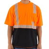 Hi Vis Birdseye Mesh Shirts - Short or Long Sleeve, ANSI 2, Reflective Chainsaw Striping - Hi Vis Orange