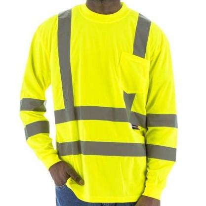 High Visibility Birdseye Mesh Short or Long Sleeve Shirts with Reflective Striping (PK 12 Shirts)