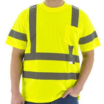 High Visibility Birdseye Mesh Short or Long Sleeve Shirts with Reflective Striping (PK 12 Shirts)