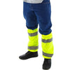 High Visibility Mesh Leg Gaiters (PK 10 Pairs) with Reflective Striping - Majestic - Hi Vis Yellow