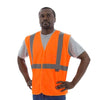 High Visibility Mesh Safety Vest (PK 5 Vests) - ANSI 2, Velcro Close - Hi Vis Orange