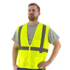 High Visibility Mesh Safety Vest (PK 5 Vests) - ANSI 2, Zipper Close - Hi Vis Yellow