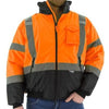 High Visibility Waterproof Jacket with Quilted Liner and Reflective Striping - Majestic - Hi Vis Orange/Black Bottom