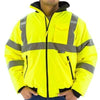 High Visibility Waterproof Jacket with Quilted Liner and Reflective Striping - Majestic - Hi Vis Yellow