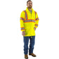 High Visibility Waterproof Rain Jacket with DOT Striping - Majestic