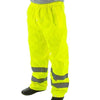 High Visibility Waterproof Rain Pants (PK 5 Pants) with Reflective Striping - Majestic - Hi Vis Yellow