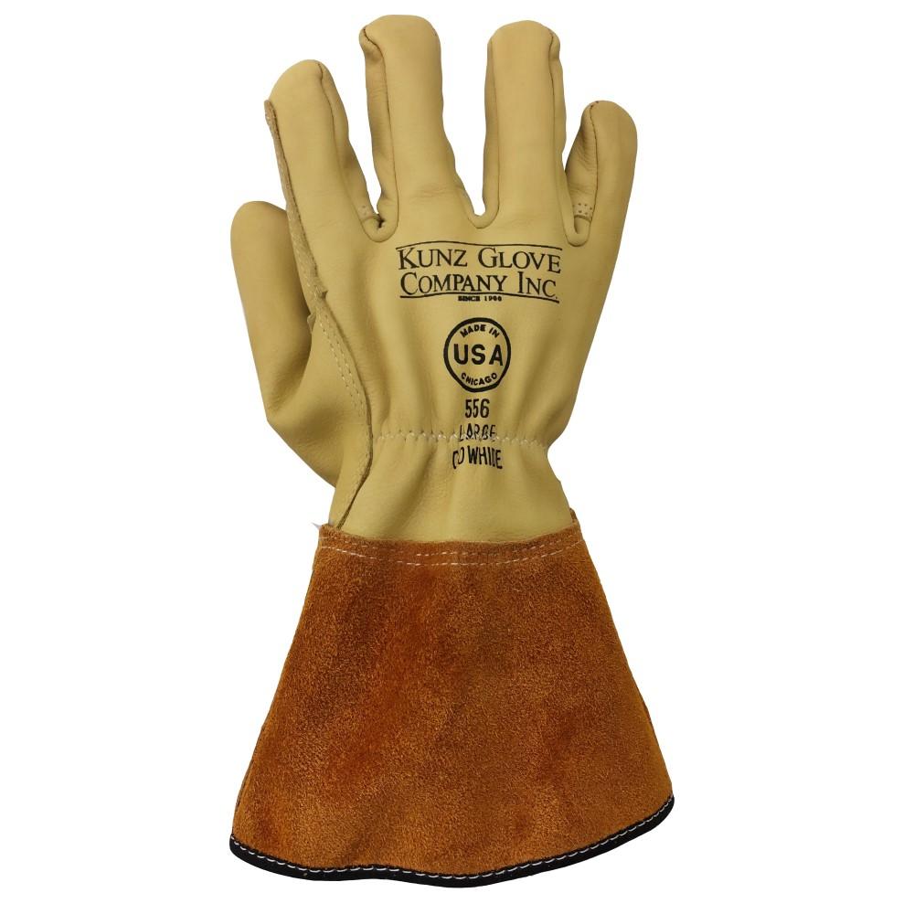 Kunz Cowhide Leather Drivers Glove - Shirred, Arc/Puncture/Cut - 30% OFF 12+ PAIRS