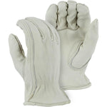 Leather Drivers Glove - A-Grade Cowhide, Keystone Thumb, Shirred Back, Majestic (PK 12 Pairs)