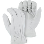 Leather Drivers Glove - Goatskin, Winter Lined, Keystone Thumb, Shirred Back, Majestic (PK 12 Pairs)