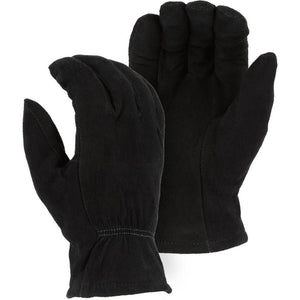 Leather Drivers Glove - Split Deerskin, Winter Lined, Keystone Thumb, Shirred Back, Majestic (PK 12 Pairs)