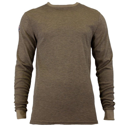 Long Sleeve T-Shirt - Flash Fire (FR) and Arc Flash Resistant, Rib Knit Cuffs, Lightweight, Performance Fabric