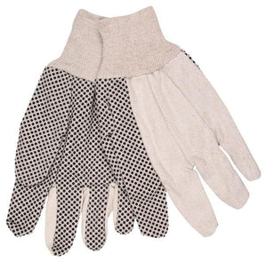 MCR Dotted Cotton Canvas Gloves in White (PK 60 Pairs)