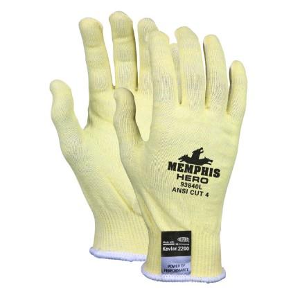 Memphis Hero Kevlar, Steel, & Spandex Blend High Cut Resistant Glove (PK 12 Pairs)