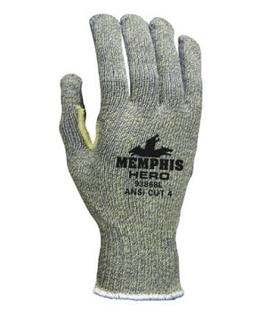 Memphis Hero PVC Striped Palm Kevlar High Cut Resistant Glove (PK 12 Pairs)