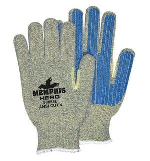 Memphis Hero PVC Striped Palm Kevlar High Cut Resistant Glove (PK 12 Pairs)