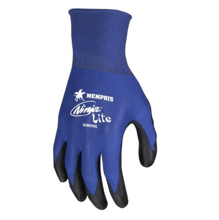 Memphis Ninja Lite Nylon (Latex Free) Gloves in Blue/Black (PK 12 Pairs)