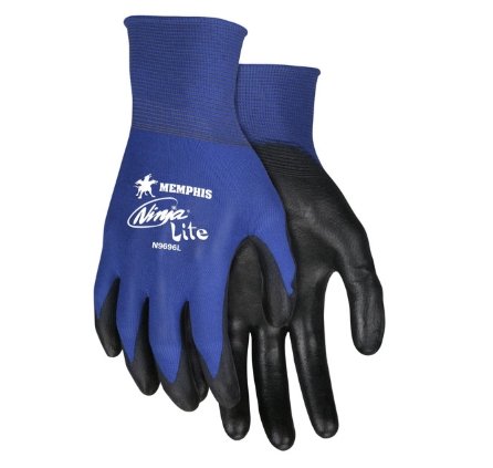 Memphis Ninja Lite Nylon (Latex Free) Gloves in Blue/Black (PK 12 Pairs)