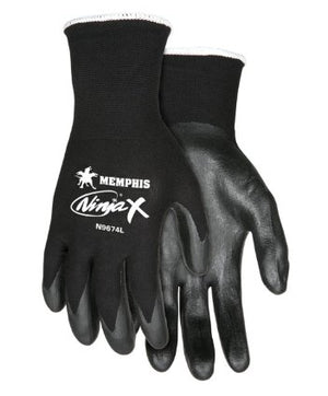 Memphis™ Ninja® X Bi-Polymer Nylon Coated Gloves in Black (PK 12 Pairs)