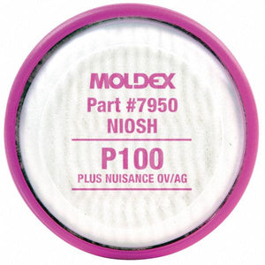 Moldex Filters & Retainers - P100 Plus Nuisance Relief Particulate Filter Disks (PK 5 Pairs)