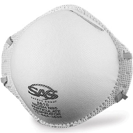 N95 Particulate Respirators - 4-Point Staple Attachment (PK 180 Respirators) - SAS Safety Corp