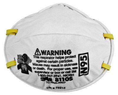 N95 Particulate Respirators - 4-Point Staple Attachment (PK 40 Respirators) - 3M