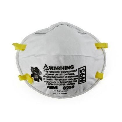 N95 Particulate Respirators - Welded Dual Attachment (PK 100 Respirators) - 3M 8210