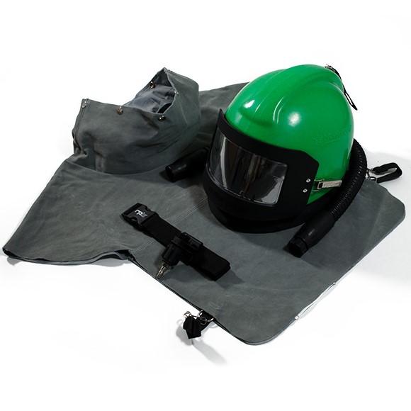 Nova 2000 Blasting Respirator Helmet - Supplied Air, Blast Cape, Comfortable NIOSH Certified Protection for Abrasive Blasters - RPB Safety