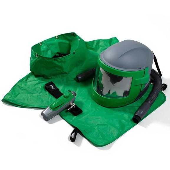 Nova 3 Supplied Air Respirator Blasting Helmet and Blast Shroud Kits, Adjustable Fit, Wide View, NIOSH Certified Protection for Abrasive Blasters