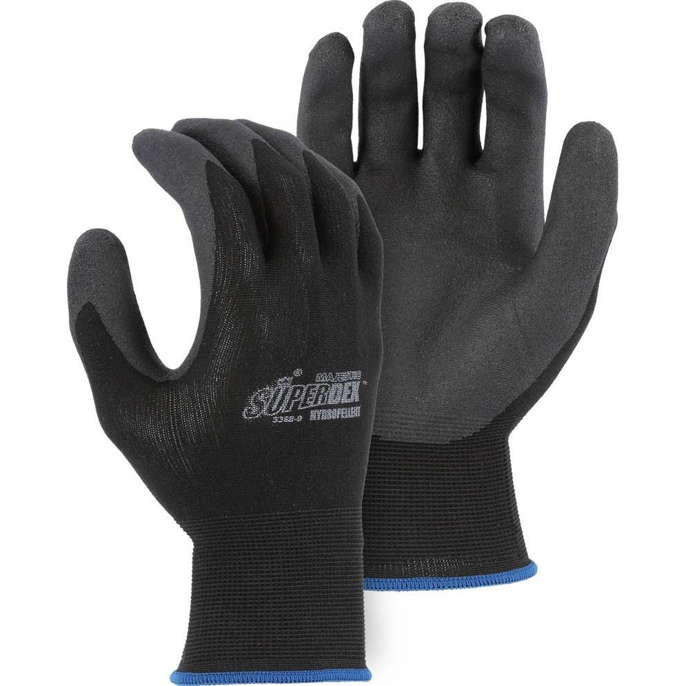 Nylon Glove with PVC Palm Dip, Hydrorepellent Coat (PK 12 Pairs) - Majestic