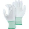 Polyurethane Palm Dip on Nylon Glove - Black, White, or Gray PU Dip (PK 24 Pairs) - Majestic - White