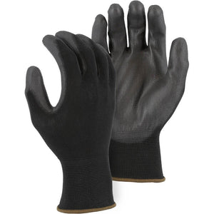 Polyurethane Palm Dip on Nylon Glove - Black, White, or Gray PU Dip (PK 24 Pairs) - Majestic