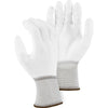 Polyurethane Palm Dip Polyester Glove - Black, White, or Gray PU Dip (PK 24 Pairs) - Majestic - White