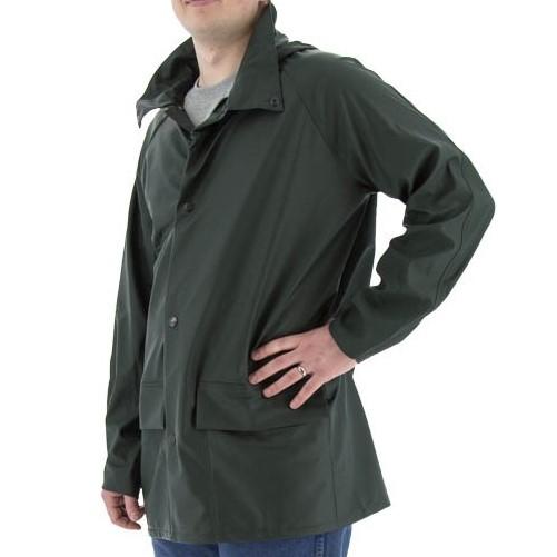 Rain Jacket - All-Season Waterproof Polyurethane with Concealable Hood (PK 5 Jackets) - Majestic