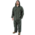 Rain Suits - Premium Waterproof Two-Piece Hooded Polyester with PVC Coating (PK 5 Suits) - Majestic