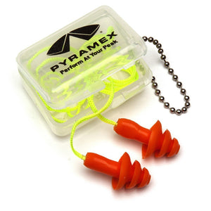 Reusable Corded Earplugs in Plastic Keychain Case - Pyramex