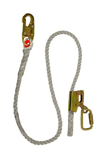 Rope Lanyards - Adjustable with Varying Hooks or Carabiner - Fall Protection