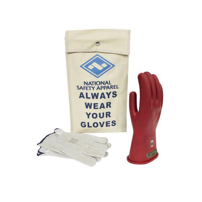 Rubber Voltage Glove Kits - Class 00 Electrical Insulating Voltage Rated Gloves, Leather Protectors, Glove Bag - ArcGuard National Safety Apparel